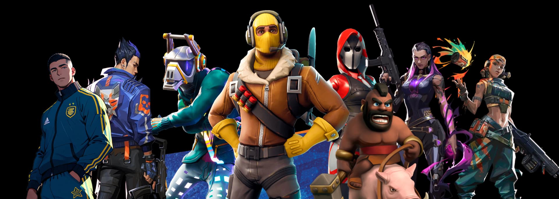 group of fortnite characters